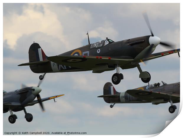Spitfire Scramble Print by Keith Campbell
