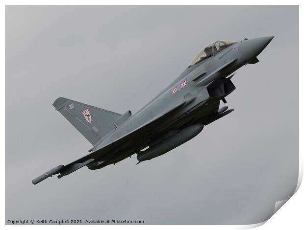 RAF Typhoon Eurofighter aircraft Print by Keith Campbell