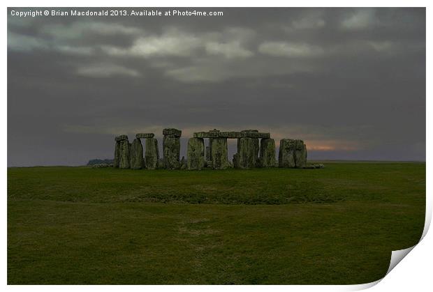 Stonehenge Print by Brian Macdonald