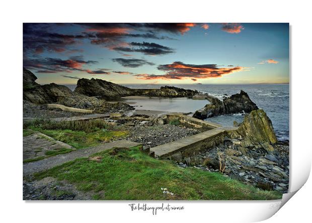 The bathing pool at sunrise. Portsoy, Scotland, seascape Print by JC studios LRPS ARPS