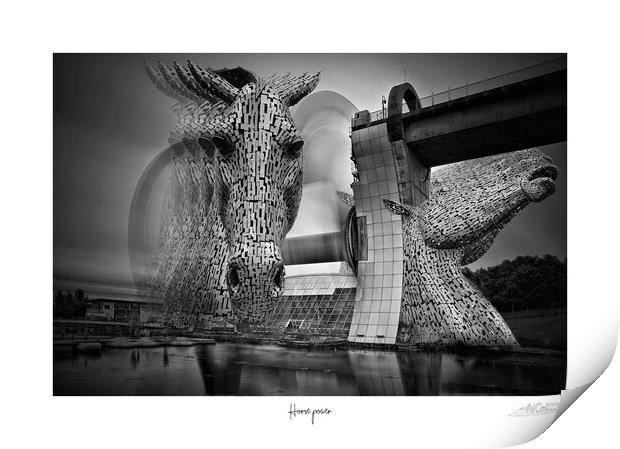 Kelpies and Falkirk Wheel Unveiled Print by JC studios LRPS ARPS