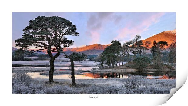 Abstract Lean on me Panoramic Loch Tull and poem Scotland  Print by JC studios LRPS ARPS