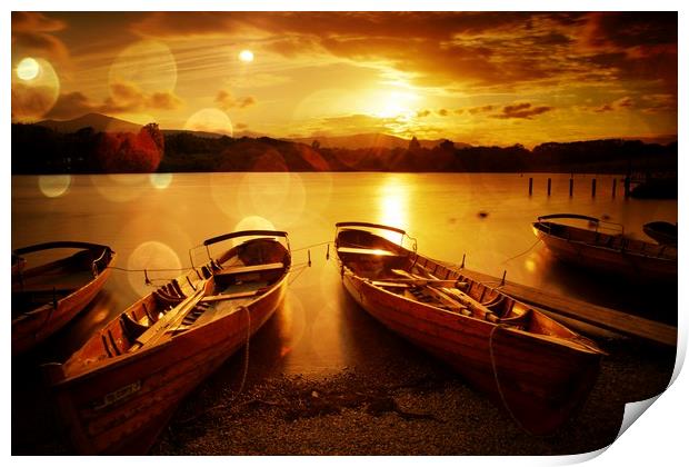 Boats at sunset Print by JC studios LRPS ARPS