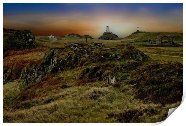 Old lighthouse at Llanddwyn Island, Anglesey Print by JC studios LRPS ARPS