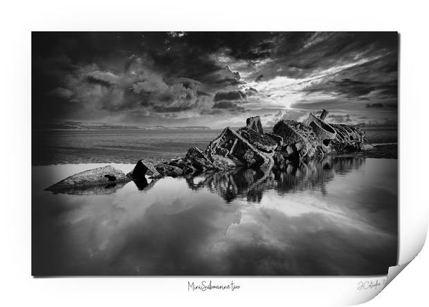 Mini Submarine the second of two in mono Print by JC studios LRPS ARPS