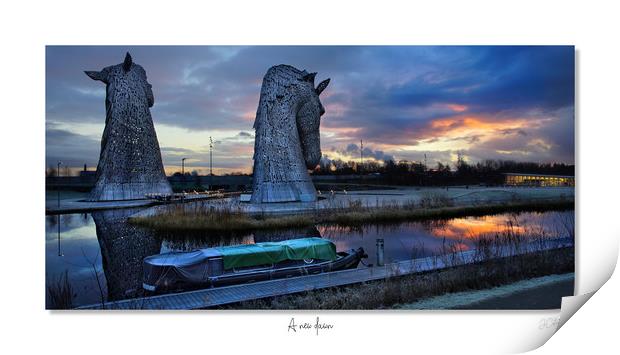 A new dawn (Kelpies) Print by JC studios LRPS ARPS