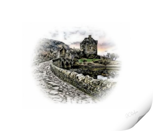 Castle and poem Scotland, Scottish Print by JC studios LRPS ARPS