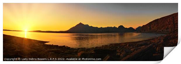 Elgol at Sunset  Print by Lady Debra Bowers L.R.P.S