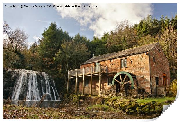 Rutter fall & Water Mill  Print by Lady Debra Bowers L.R.P.S