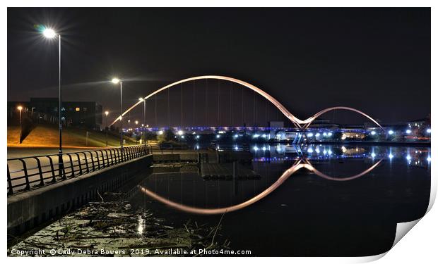 Infinity Bridge at night  Print by Lady Debra Bowers L.R.P.S