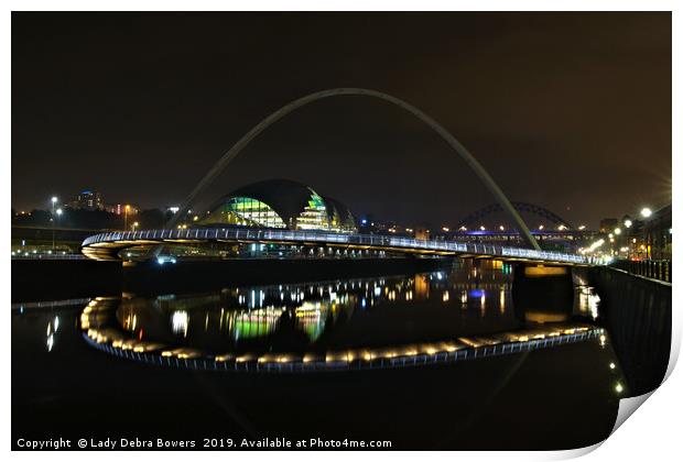 Gateshead Millennium Bridge Newcastle Print by Lady Debra Bowers L.R.P.S