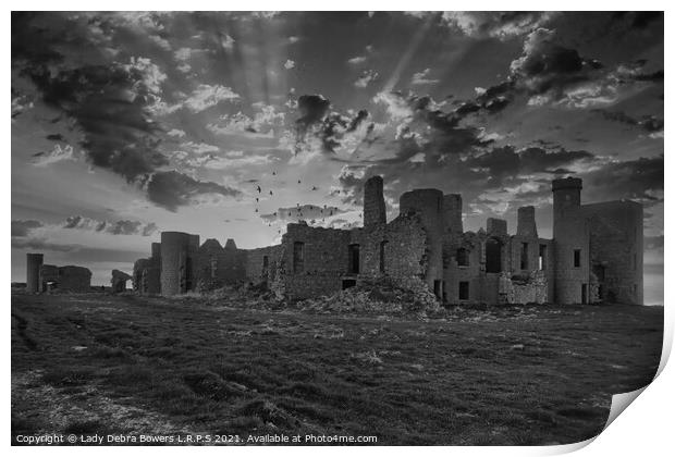 Slains Castle Peterhead Scotland   Print by Lady Debra Bowers L.R.P.S
