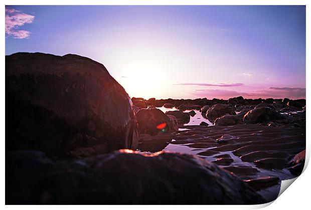 Seascale Sunset Print by Rudy Monthy