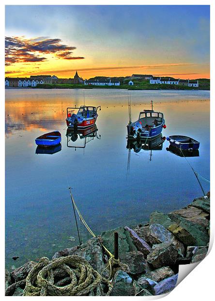 Fishing boats Print by Tommy Reilly
