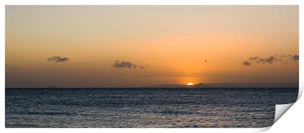 Sunrise on Berwick Law Print by Douglas McMann