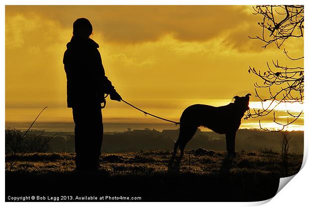 Walking the Dog Print by Bob Legg