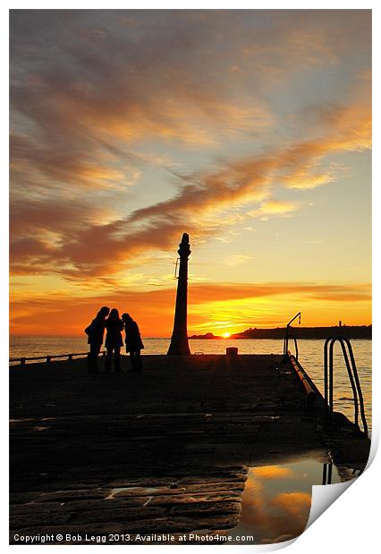 Us 3 and the Pier Print by Bob Legg