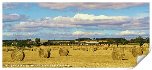 Hay Bales Fife Print by Bob Legg