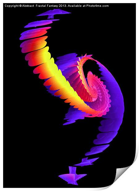 Rainbow Twist Print by Abstract  Fractal Fantasy