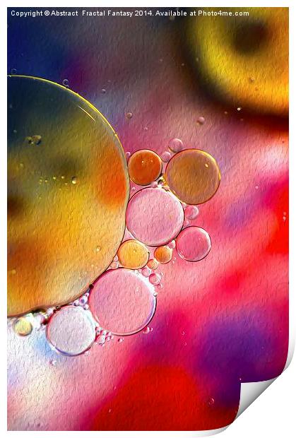 Bubbles Paint Print by Abstract  Fractal Fantasy
