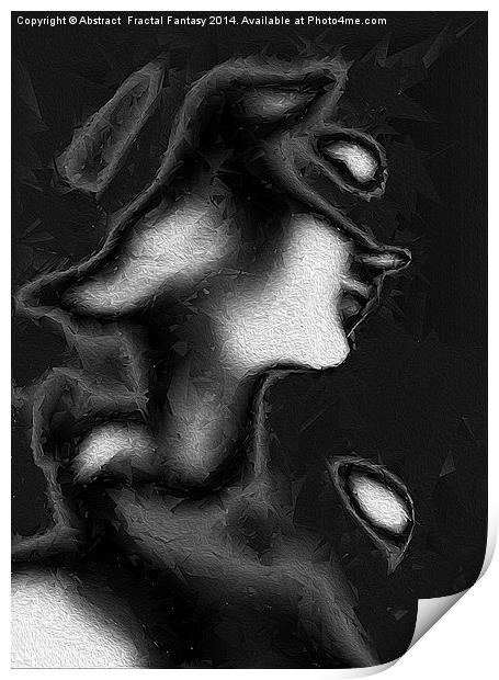 Abstract Female Print by Abstract  Fractal Fantasy