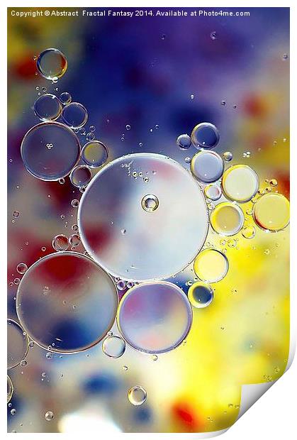 Bubbles Abstract Print by Abstract  Fractal Fantasy