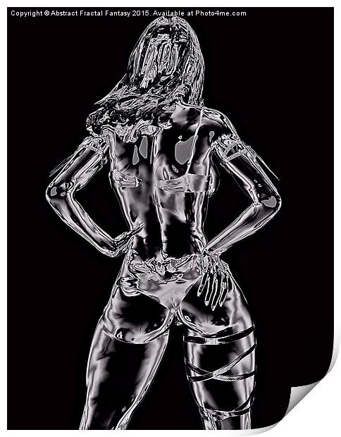 Toxic sexy pop art Lady  Print by Abstract  Fractal Fantasy