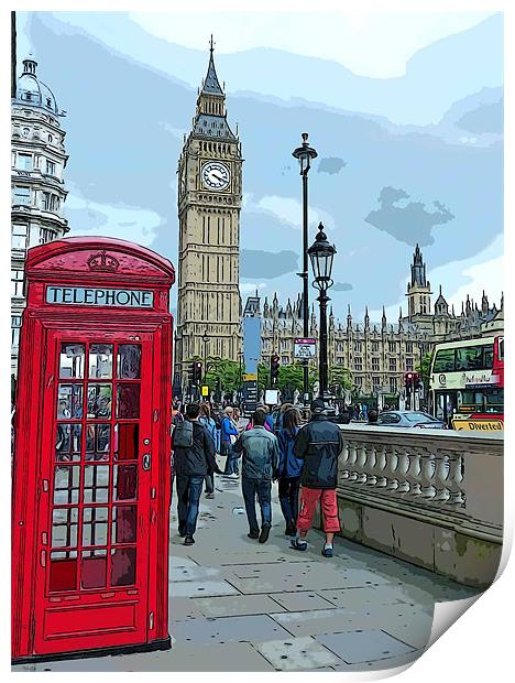 London Scene Print by Jackie Forrest