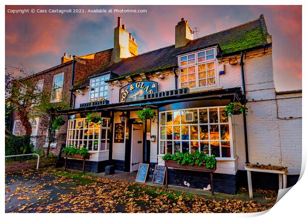 The Pot and Glass - Egglescliffe Print by Cass Castagnoli