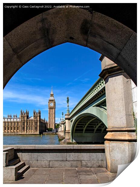 Westminster Bridge and the Houses of Parliament Print by Cass Castagnoli