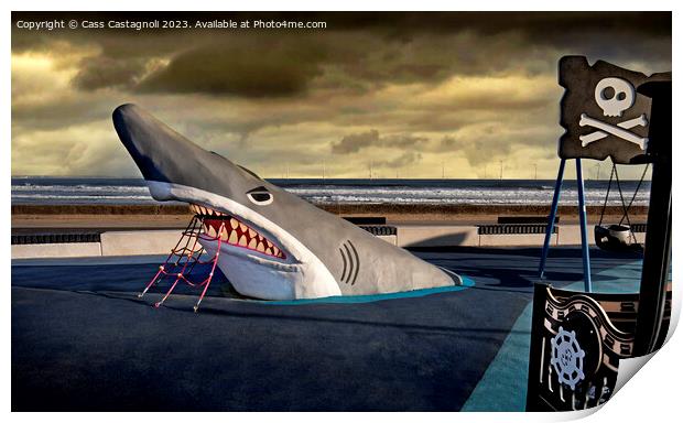 Sh..Sh..Shark ! Print by Cass Castagnoli