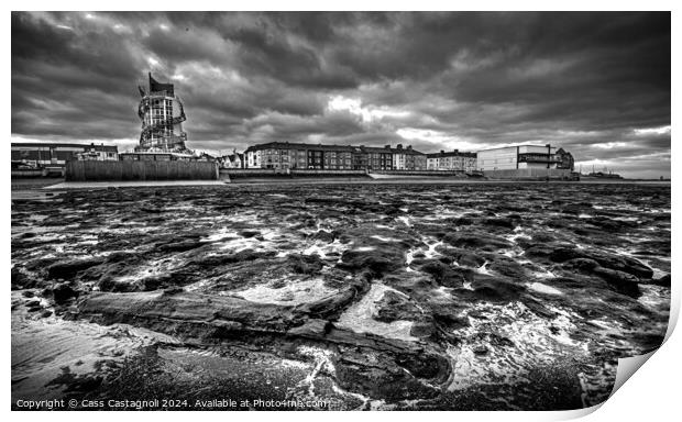 Petrified - Redcar Monochrome Print by Cass Castagnoli