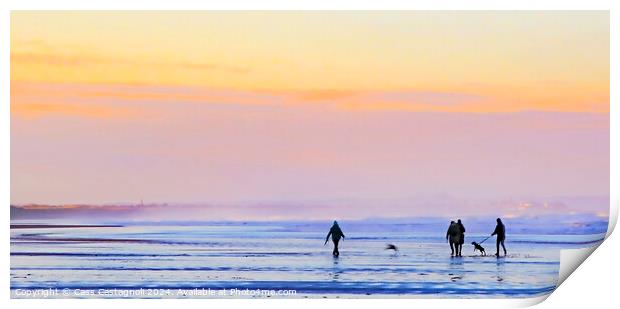 Beach Dogs Print by Cass Castagnoli