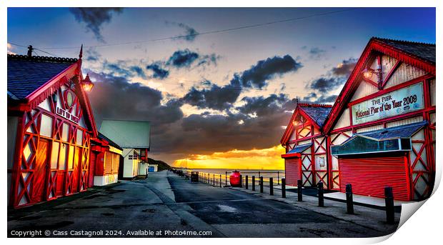 Last Rays of Light - Saltburn-by-the-Sea Print by Cass Castagnoli