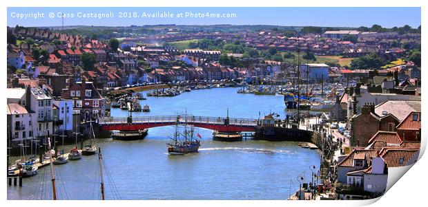 Full size replica of The Endeavour - Whitby Print by Cass Castagnoli