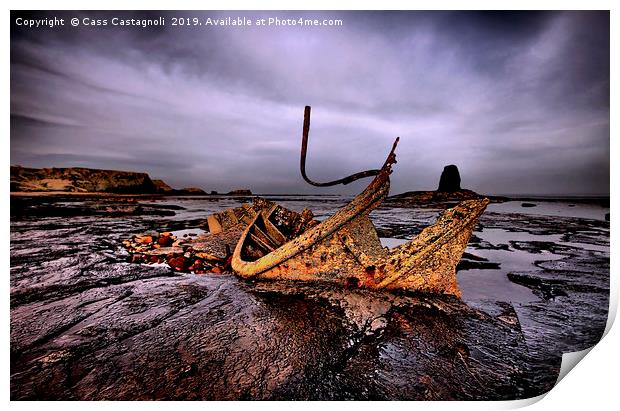 The Fallen Admiral - Saltwick Bay, Whitby Print by Cass Castagnoli