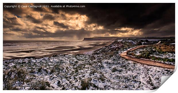 This golden land- Marske-by-the-Sea Print by Cass Castagnoli