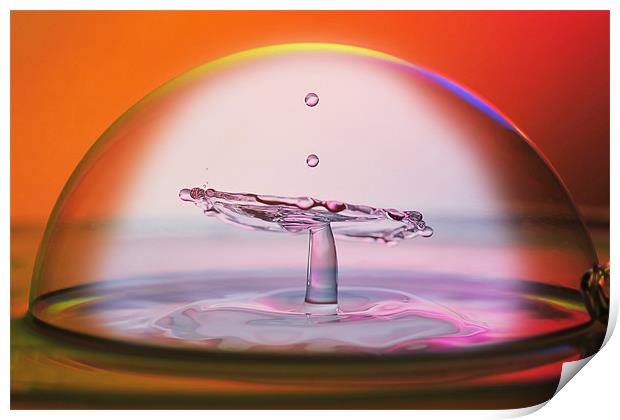 fluid Art bubble splash Print by Terry Pearce