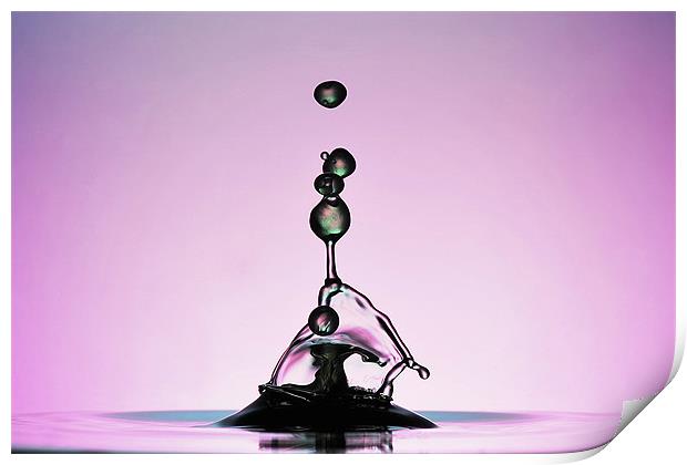 water Drop Splash Art Print by Terry Pearce