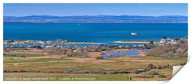 Bembridge Harbour Panorama Print by Wight Landscapes