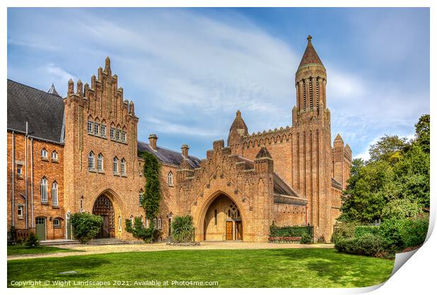 Quarr Abbey Isle Of Wight Print by Wight Landscapes