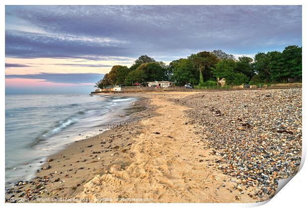 Appley Beach Isle Of Wight Print by Wight Landscapes
