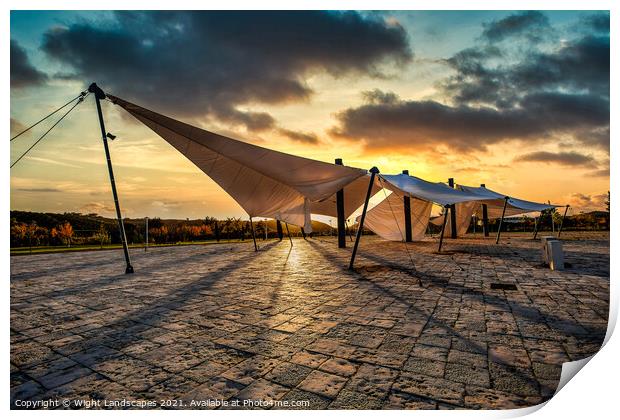 Sunset At The Sails Print by Wight Landscapes