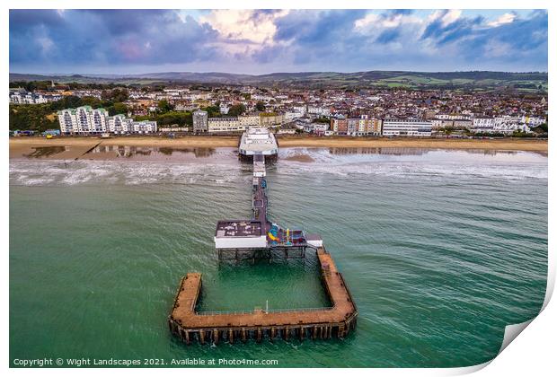 Sandown Pier Isle Of Wight Print by Wight Landscapes