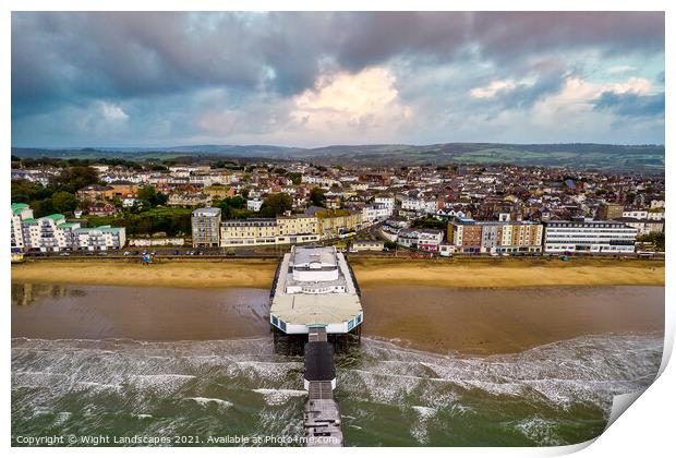 Sandown Pier Isle Of Wight Print by Wight Landscapes