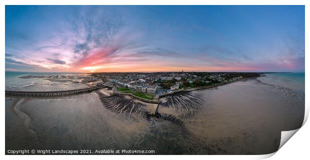 Ryde Sunrise Panorama Print by Wight Landscapes