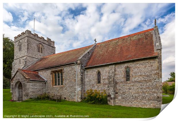 St Andrews Church Print by Wight Landscapes