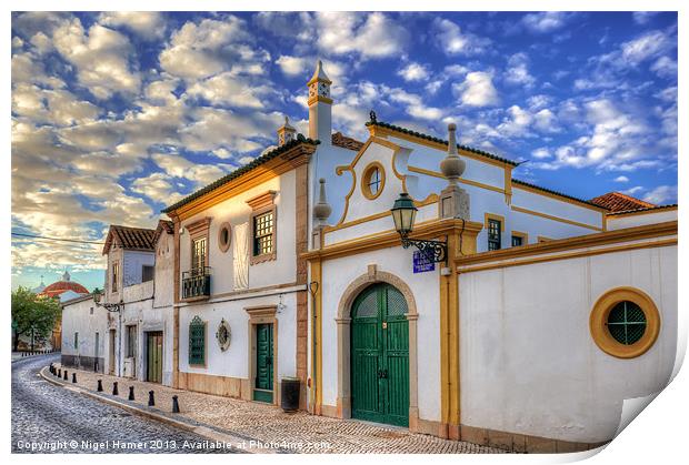 Streets Of Faro Print by Wight Landscapes