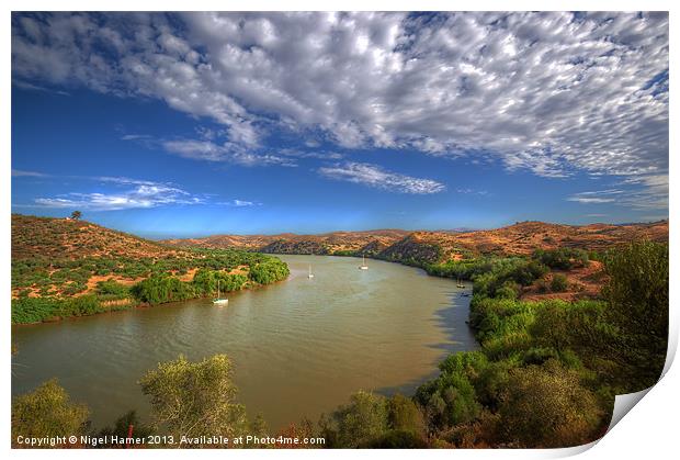 Rio Guadiana Print by Wight Landscapes