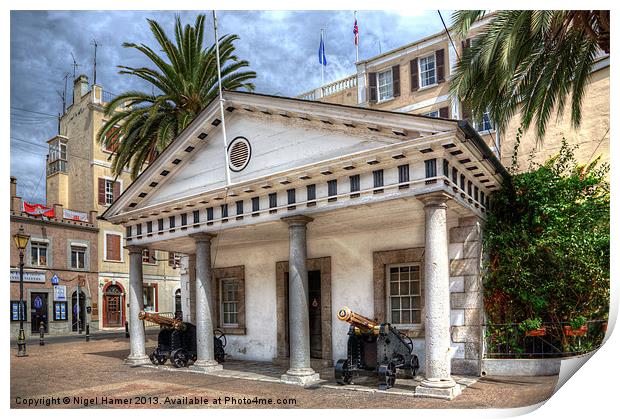 The Convent Guardhouse Gibraltar Print by Wight Landscapes